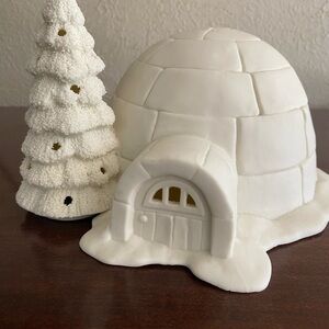 Vintage, Dept 56, 1989, Snowbabies Icy Igloo Lighted Figurine